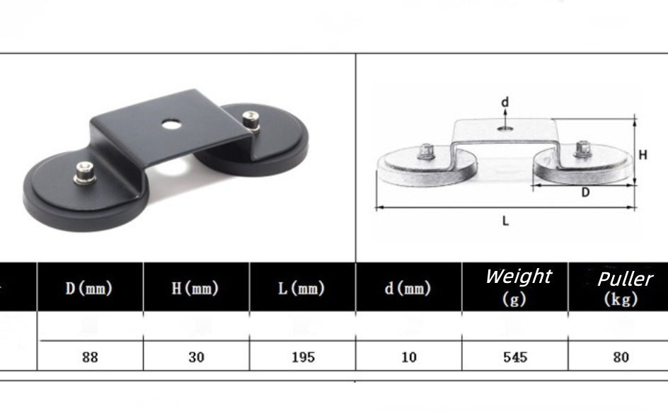 2PCS Magnetic Base Light Bar Mounts