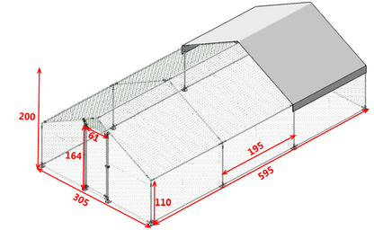 Chicken Coop Run 3x6x2M - salelink.co.nz