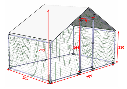 Chicken Coop Run 3x2x2M - salelink.co.nz