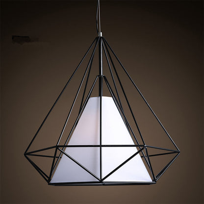 Pendant Hanging Light Lampshade Metal Diamond Black - salelink.co.nz