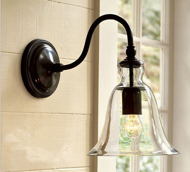 Glass Wall Light Vintage Lighting Bathroom Sconce Lobby Lamp - salelink.co.nz
