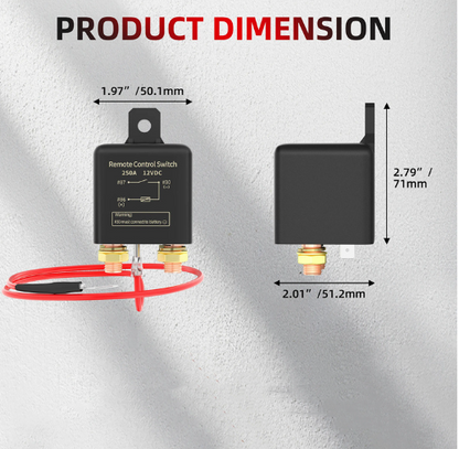 12V DC 200A Remote Battery Disconnect Switch Isolator Wireless for Car Truck RV - salelink.co.nz
