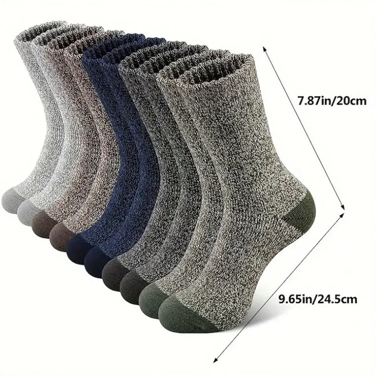 5 Pair Merino Wool Socks for Men Thick