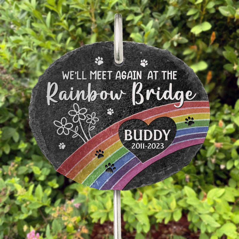 A Piece Of My Heart - Memorial Personalized Memorial Garden Slate & Hook - Sympathy Gift For Pet Owners, Pet Lovers