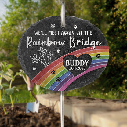 A Piece Of My Heart - Memorial Personalized Memorial Garden Slate & Hook - Sympathy Gift For Pet Owners, Pet Lovers