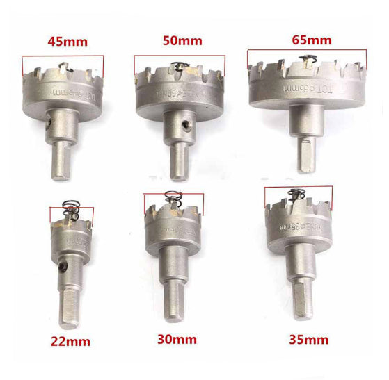 6Pcs Set HSS Hole Saw Cutter Carbide Drill Bits