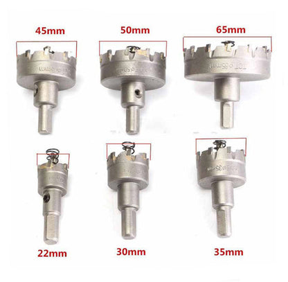 6Pcs Set HSS Hole Saw Cutter Carbide Drill Bits