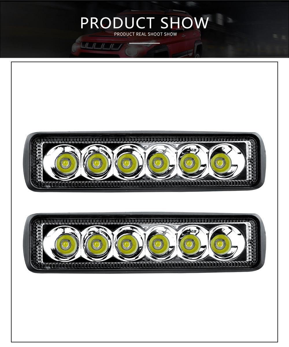 2pcs 6-Inch 10W LED Work Lights, Spotlight Off-Road LED Pods