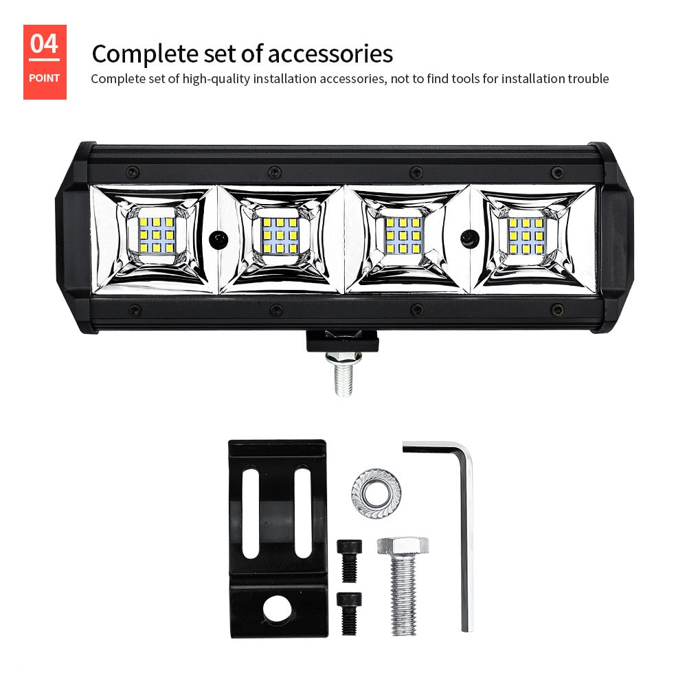 Pair 22.86cm White LED Spot Light Bar