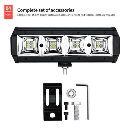 Pair 22.86cm White LED Spot Light Bar
