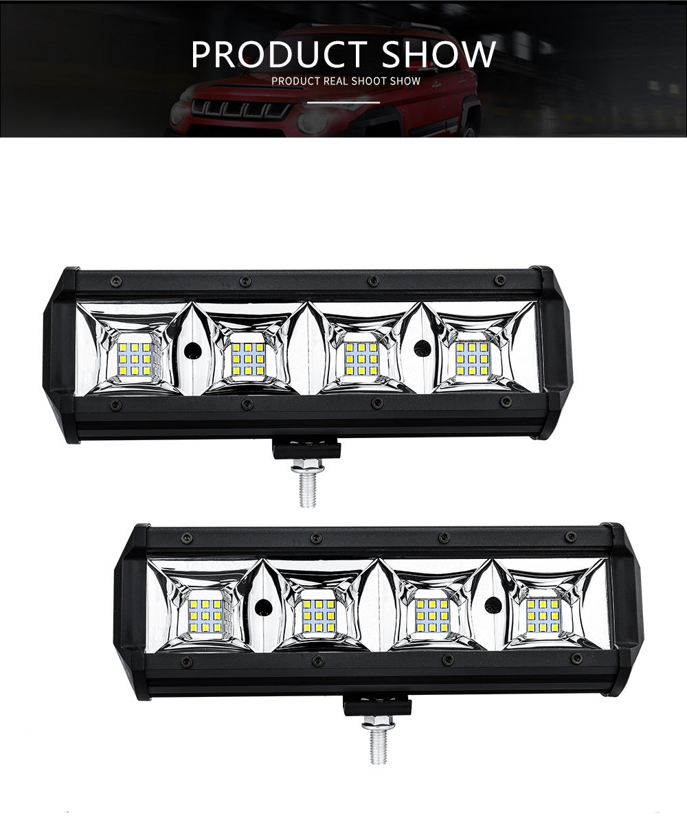 Pair 22.86cm White LED Spot Light Bar