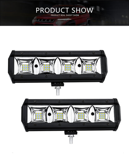 Pair 22.86cm White LED Spot Light Bar