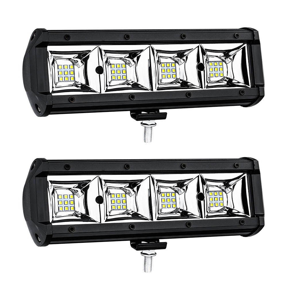Pair 22.86cm White LED Spot Light Bar