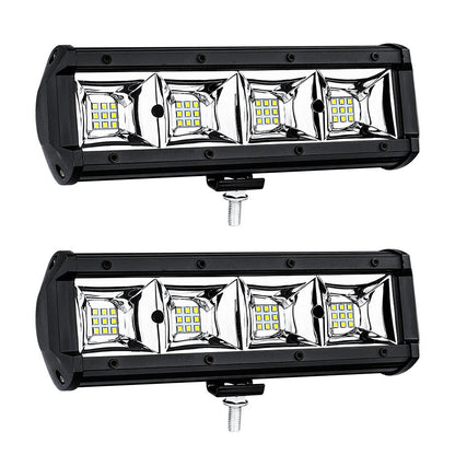 Pair 22.86cm White LED Spot Light Bar