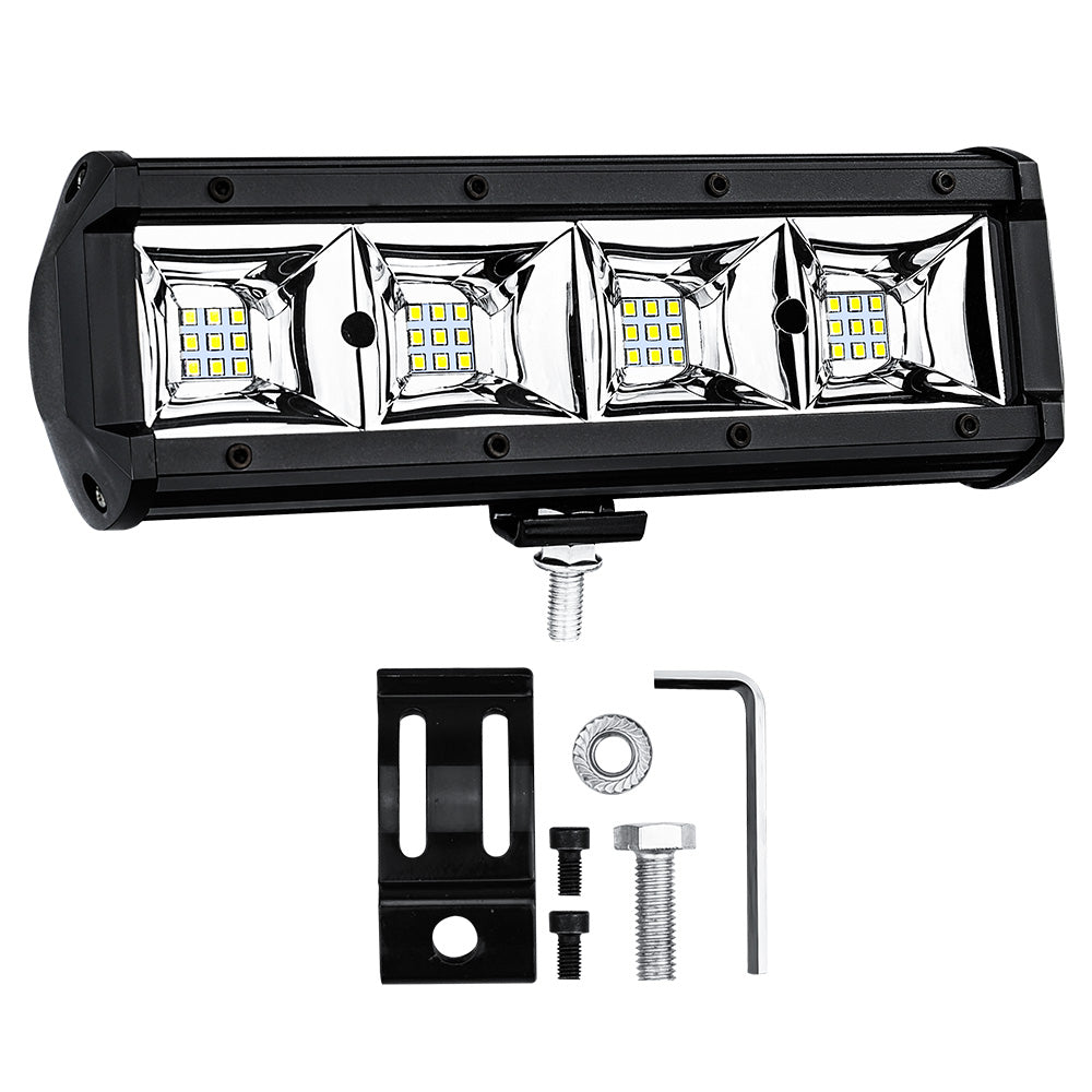 Pair 22.86cm White LED Spot Light Bar