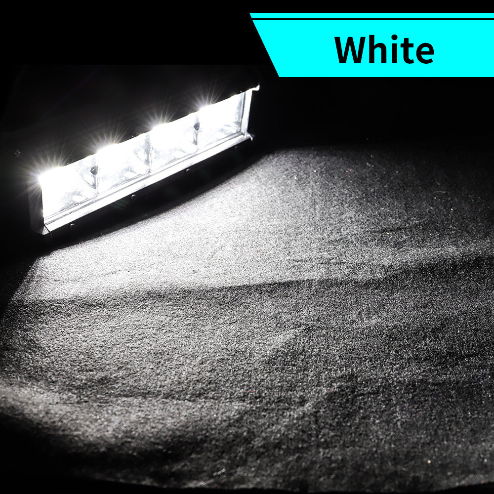 Pair 22.86cm White LED Spot Light Bar