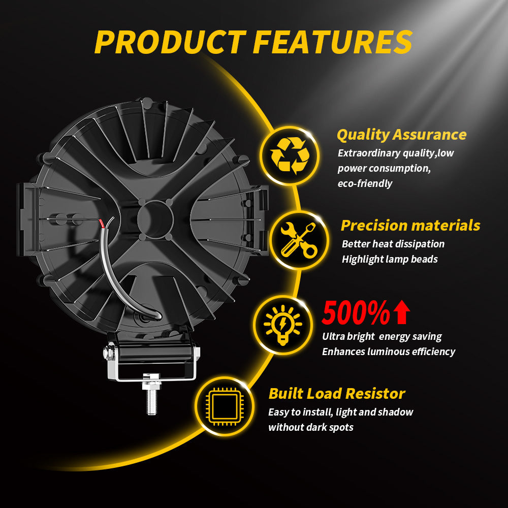 7-Inch Circular LED Spot Light Bars