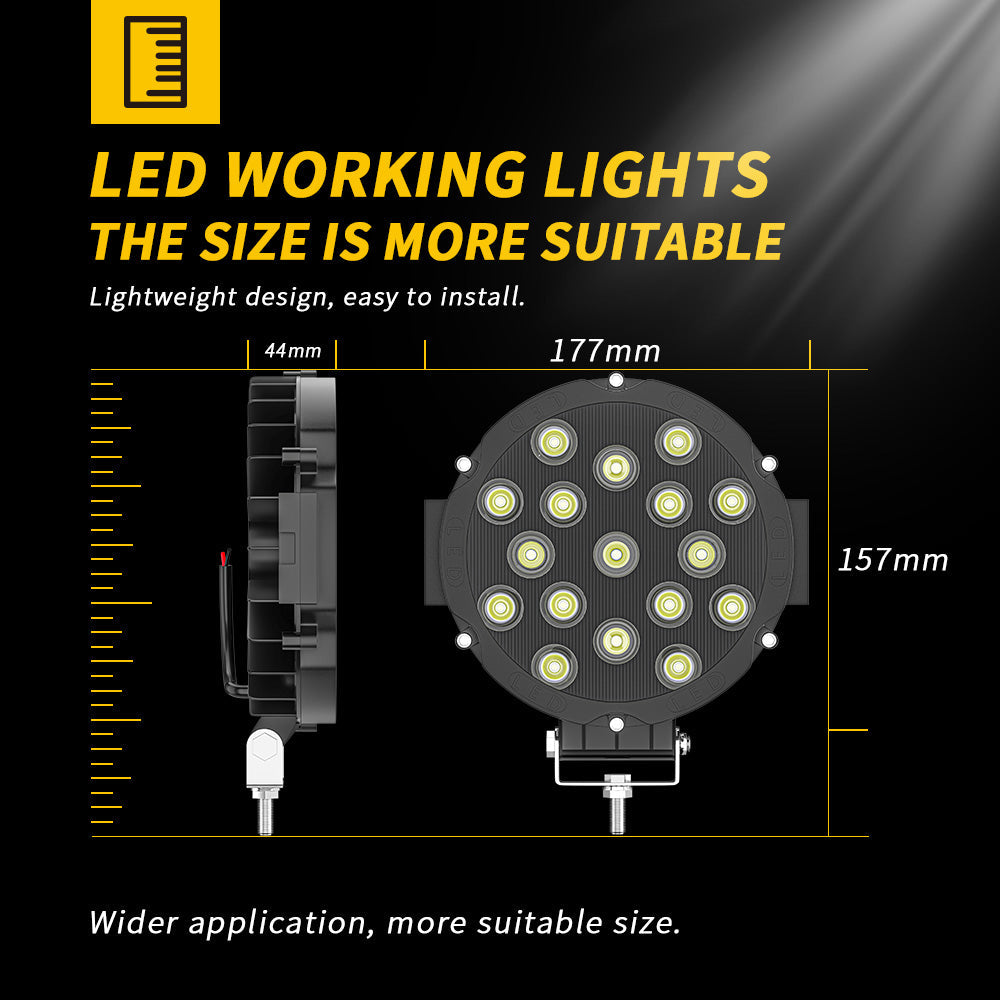 7-Inch Circular LED Spot Light Bars