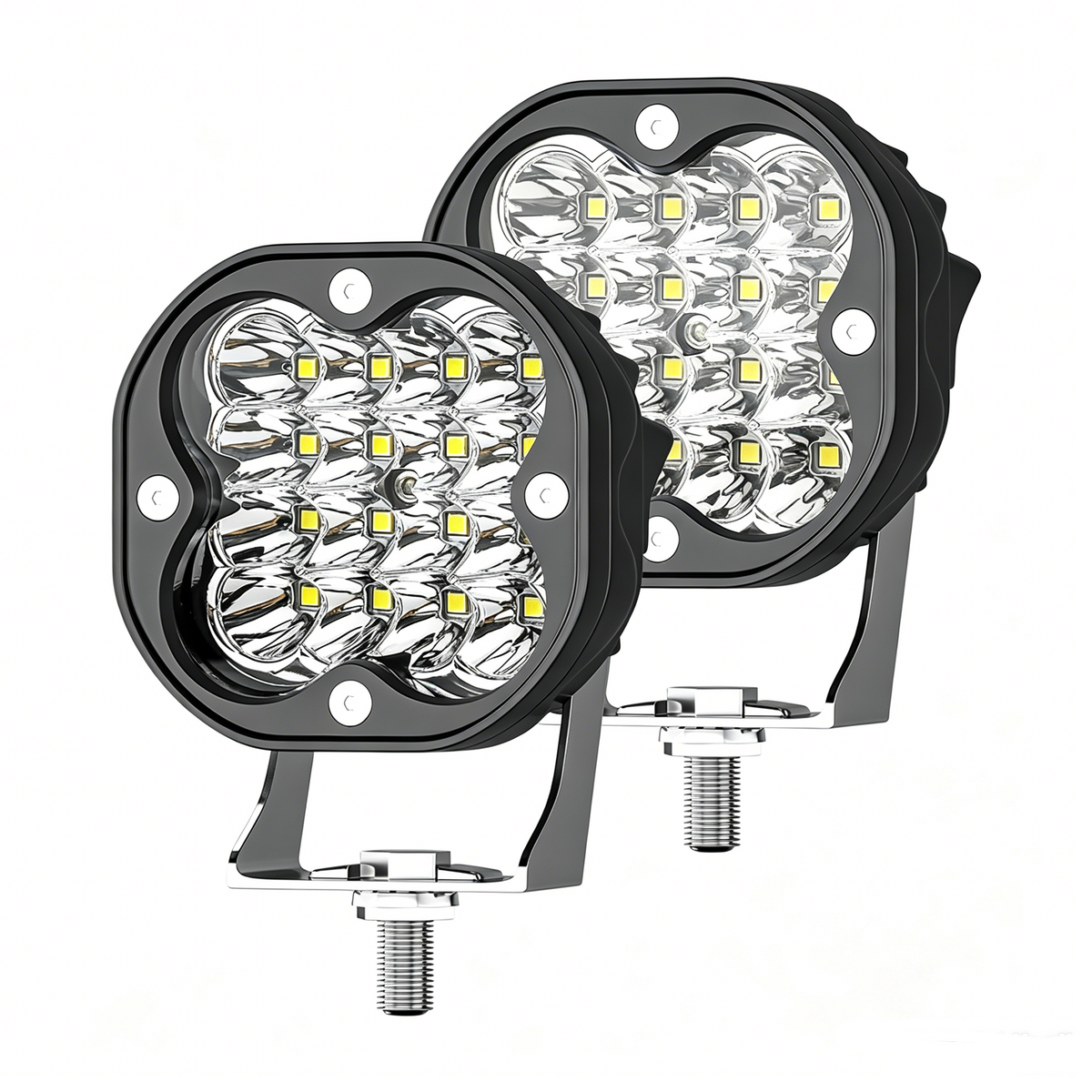 2pcs 7.62cm LED Work Pods White Spot Offroad Driving Lights