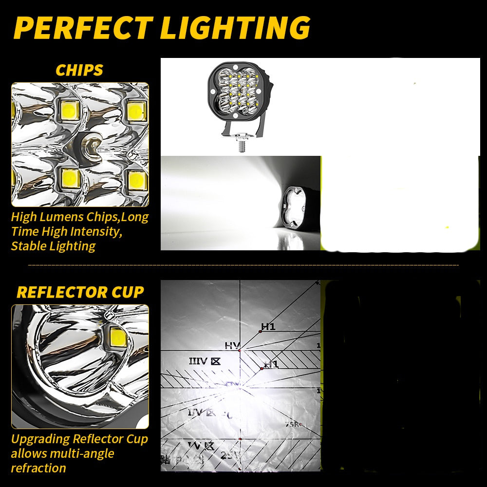 2pcs 7.62cm LED Work Pods White Spot Offroad Driving Lights