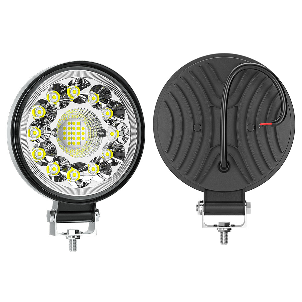 2pcs Round 6500K LED Bar Offroad 4X4 Spotlight Work Light