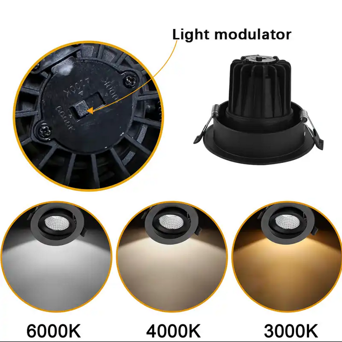 13W 1150 lumens ,Tri-Color Dimmable LED Downlight, Dia 102mm - salelink.co.nz