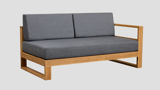 TASMAN TEAK DOUBLE LEFT ARM SECTION