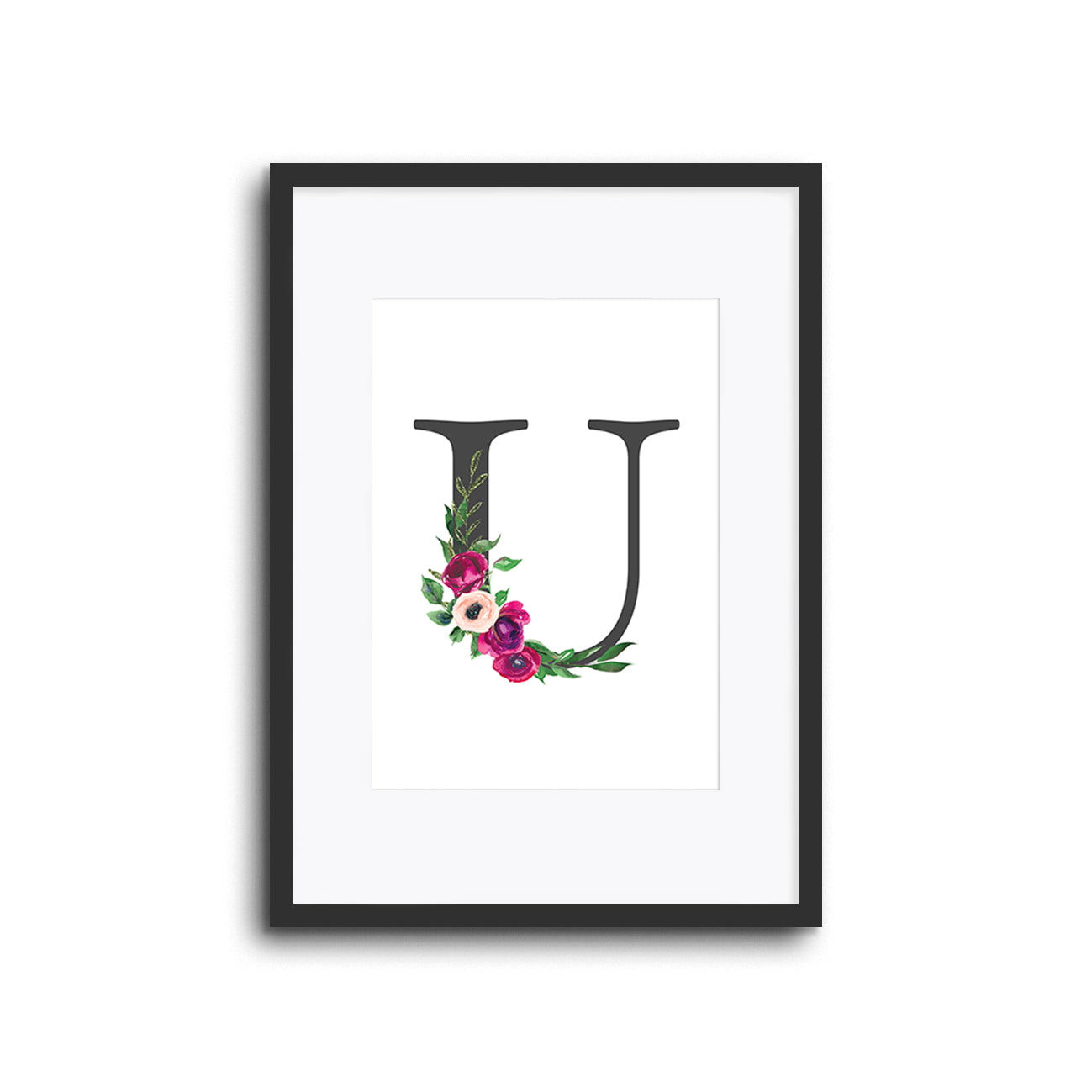 Wall Print |  Floral Initials