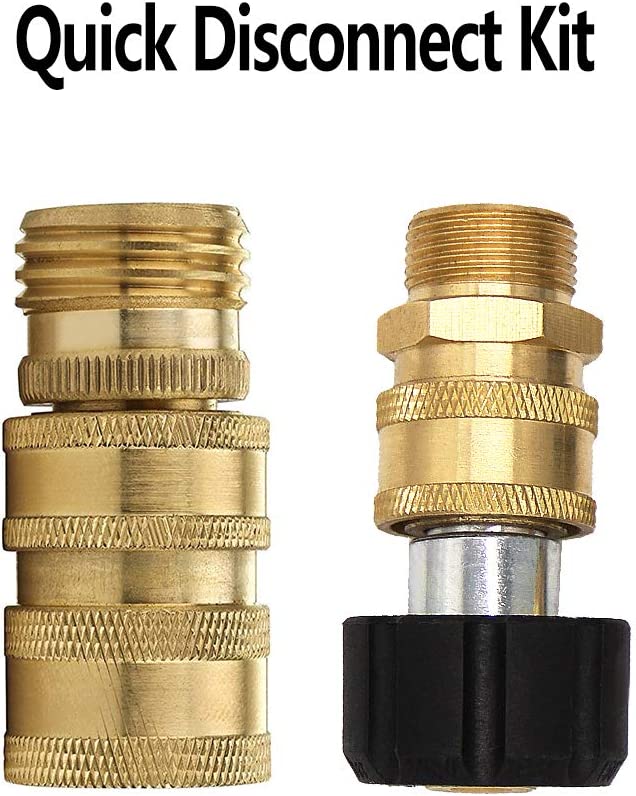 Pressure Washer Adapter Set, Quick Disconnect Kit, M22 Swivel to 3/8'' Quick Connect 3/4" to Quick Release - salelink.co.nz
