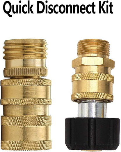 Pressure Washer Adapter Set, Quick Disconnect Kit, M22 Swivel to 3/8'' Quick Connect 3/4" to Quick Release - salelink.co.nz
