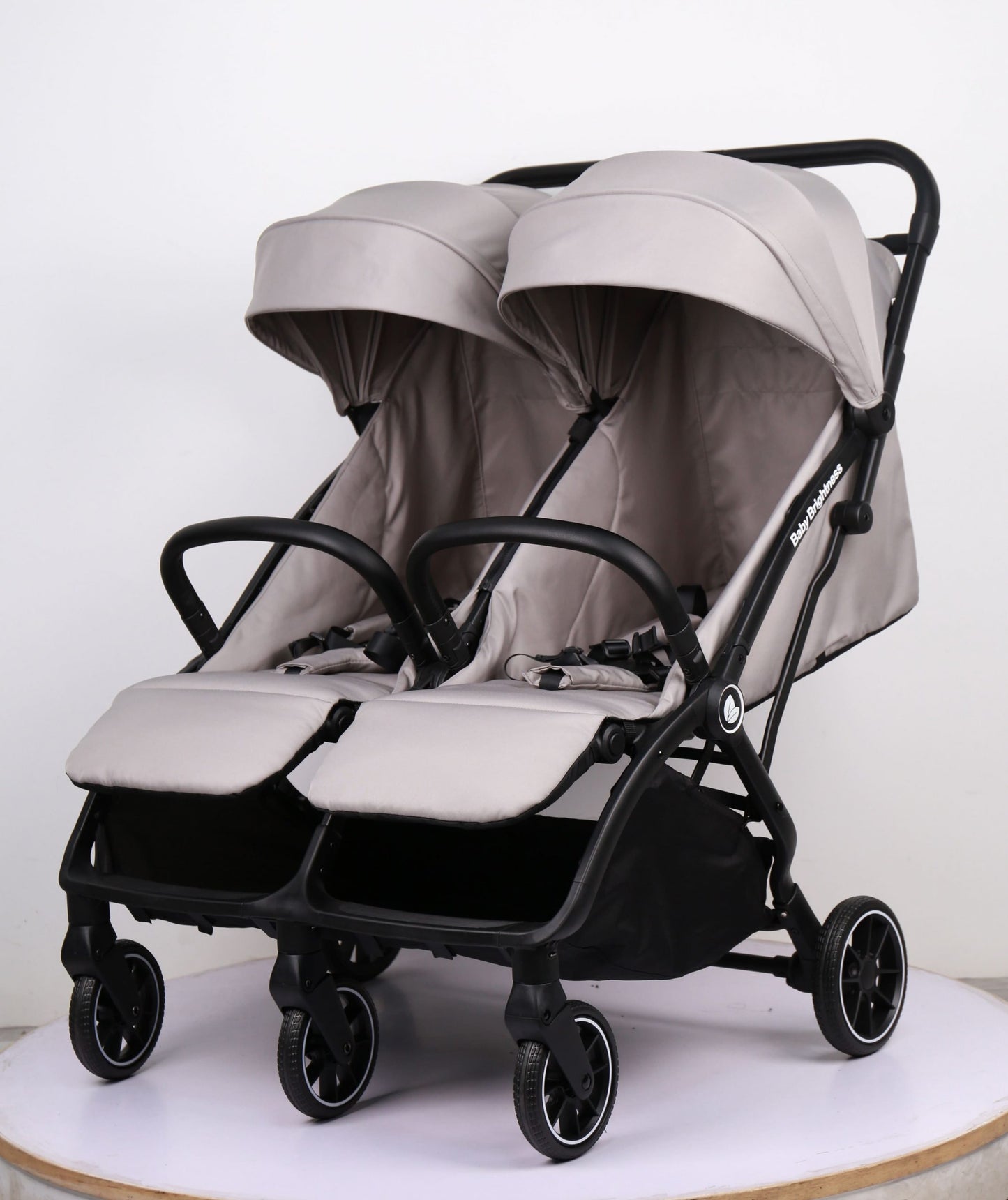 Double Pram – FlexGo Duo with Infant Capsule and Rotating ISOFIX Base(Beige)
