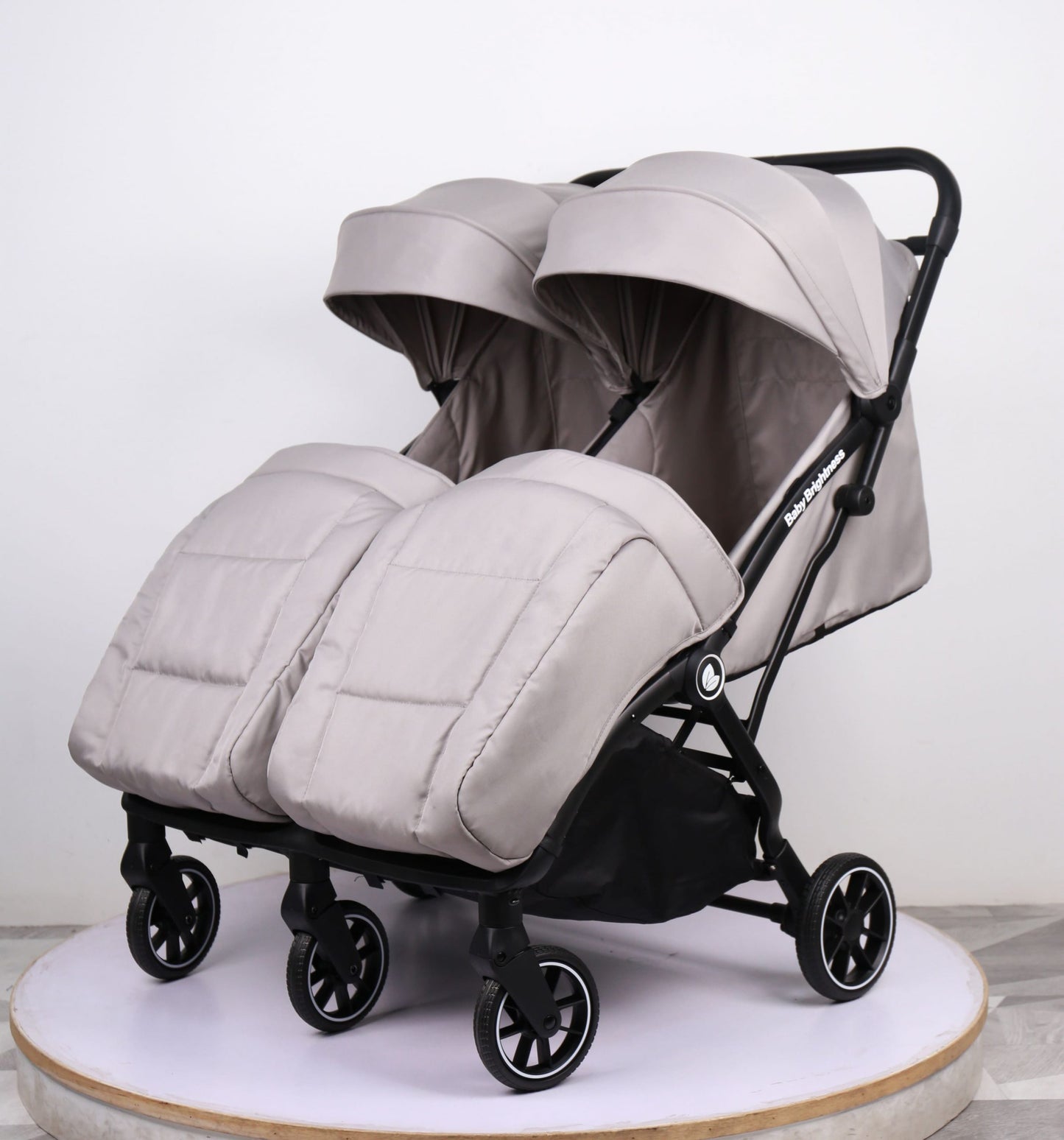Double Pram – FlexGo Duo with Infant Capsule and Rotating ISOFIX Base(Beige)