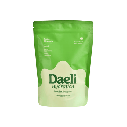 Green package of Daeli Hydration on a white background