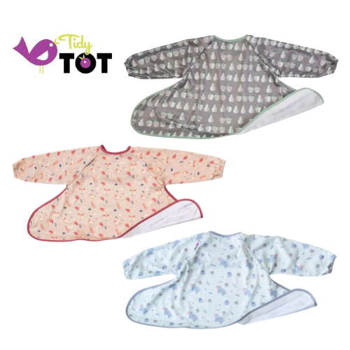 Tidy Tot Coverall Bib (Long Sleeve) - Full Coverage Protection for Weaning Mess