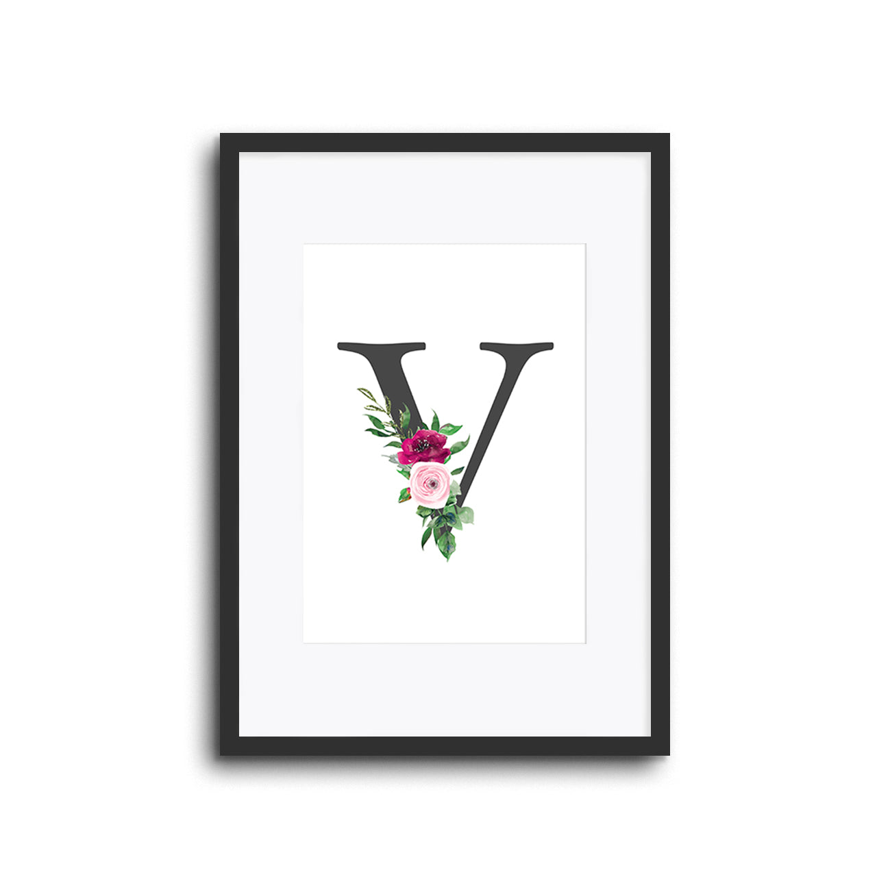 Wall Print |  Floral Initials