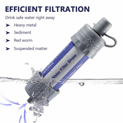 Portable Camping Hiking Mini Water Filter Straw Purifier