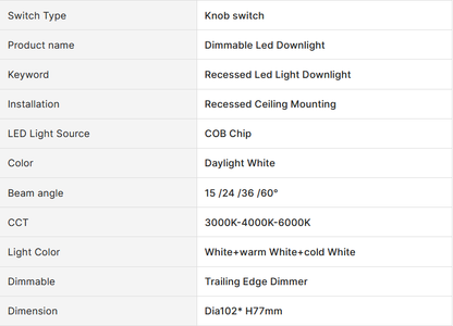 13W 1150 lumens ,Tri-Color Dimmable LED Downlight, Dia 102mm - salelink.co.nz
