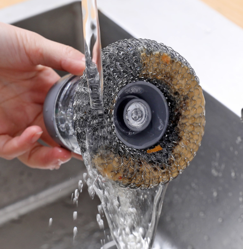 Kitchen Soap Dispensing Pot Cleaning Brush