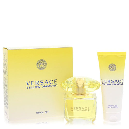 Versace Yellow Diamond Gift Set - 3 oz Eau De Toilette Spray + 3.4 oz Body lotion by Versace --
