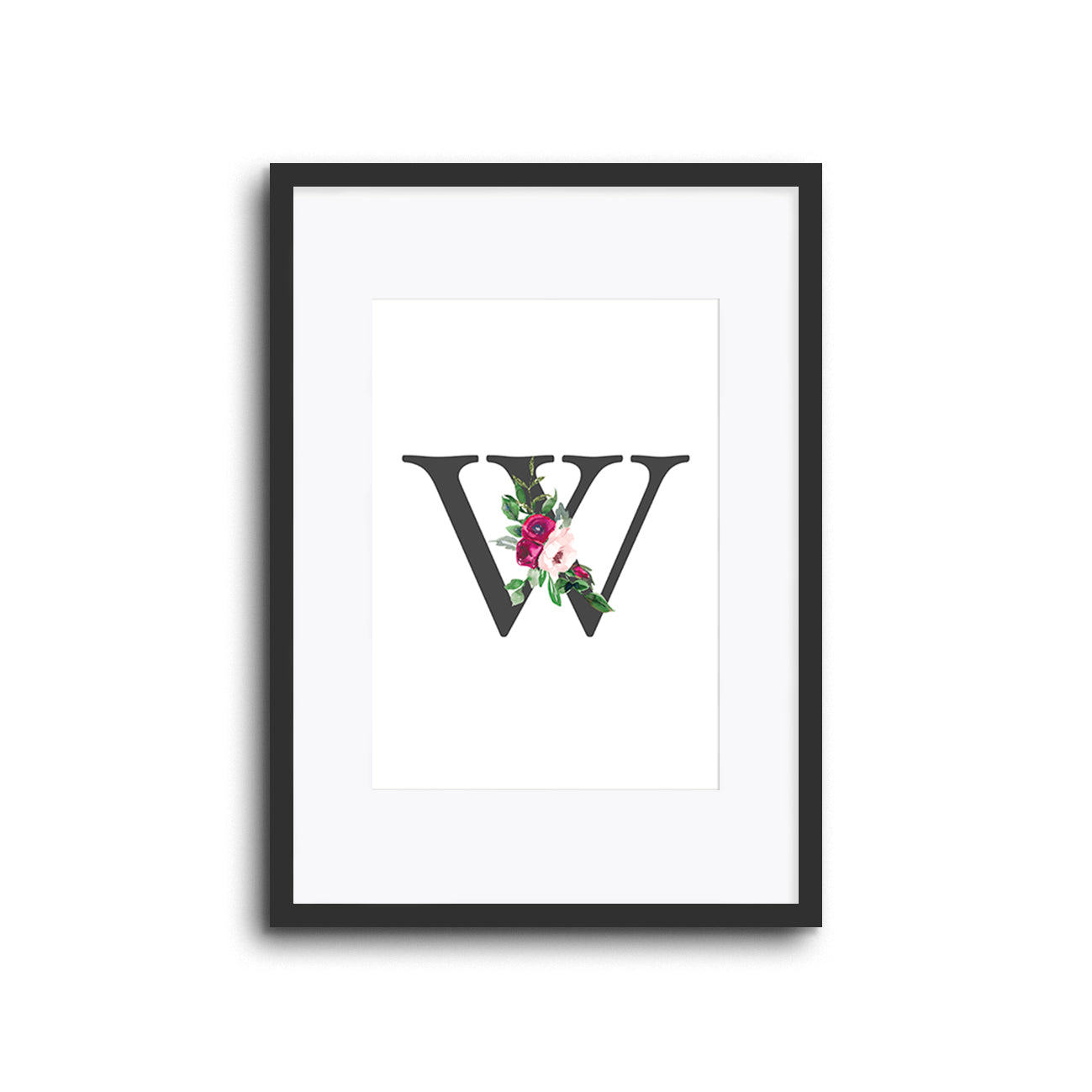 Wall Print |  Floral Initials