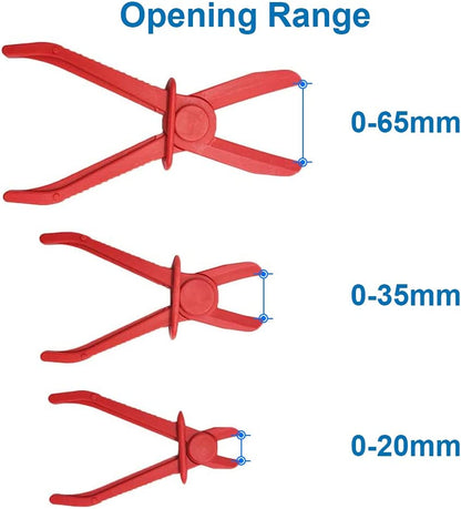 3Pcs Hose Clamp Pliers Pinch Off Pliers 3 Sizes