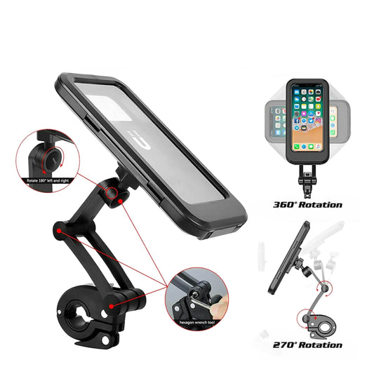 Waterproof Universal Bike / Motorcycle Phone Holder ( Phone Mount )