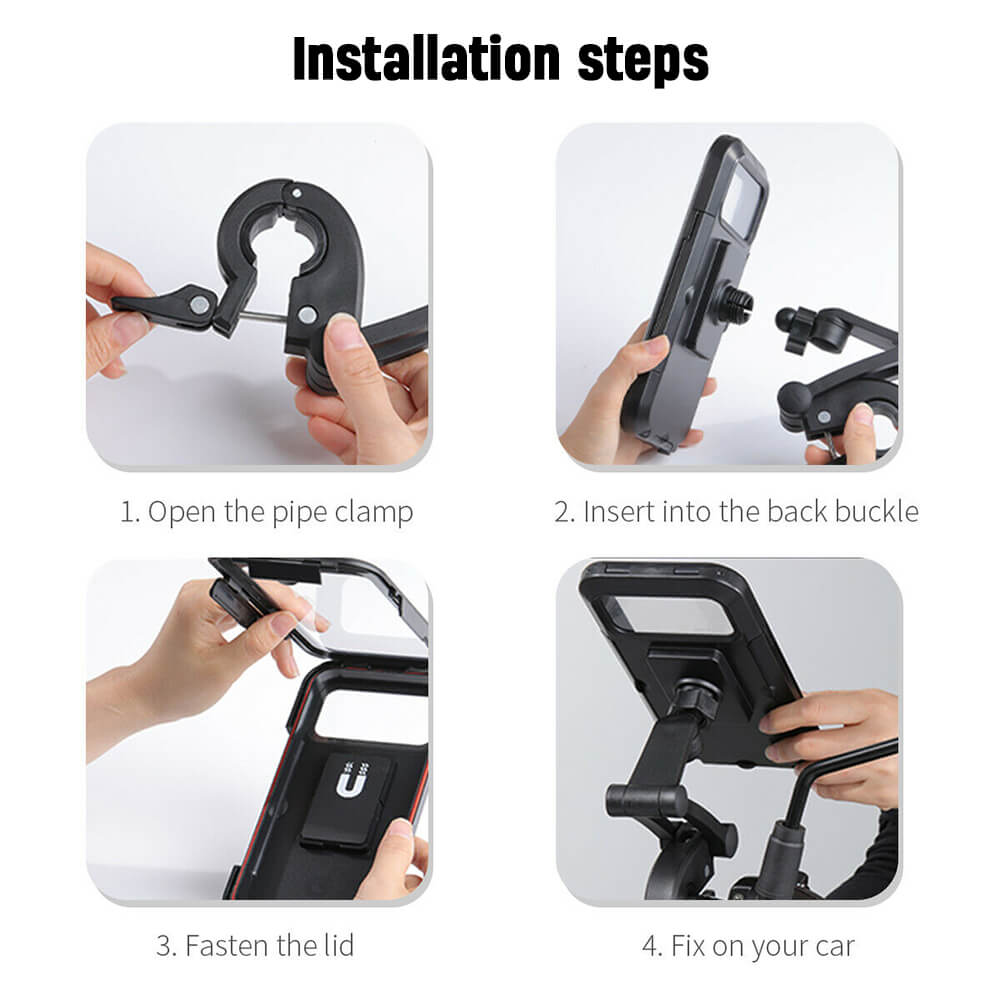 Waterproof Universal Bike / Motorcycle Phone Holder ( Phone Mount )