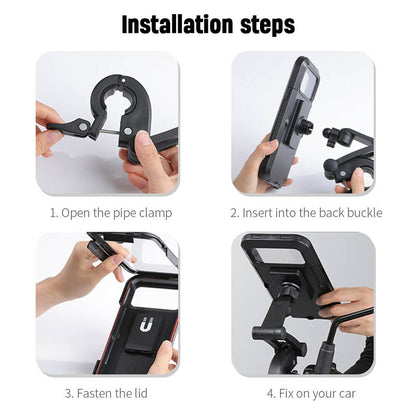 Waterproof Universal Bike / Motorcycle Phone Holder ( Phone Mount )