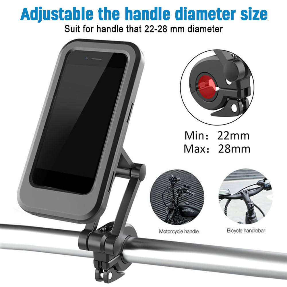 Waterproof Universal Bike / Motorcycle Phone Holder ( Phone Mount )