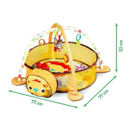 3-in-1 Baby Activity Gym Mat & Ball Pit LION - 88969 - Babyonline