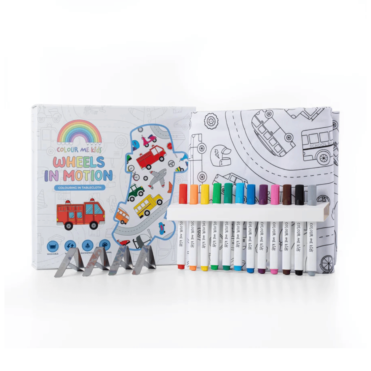 Colour Me Kids - Washable Colouring In Tablecloth Set