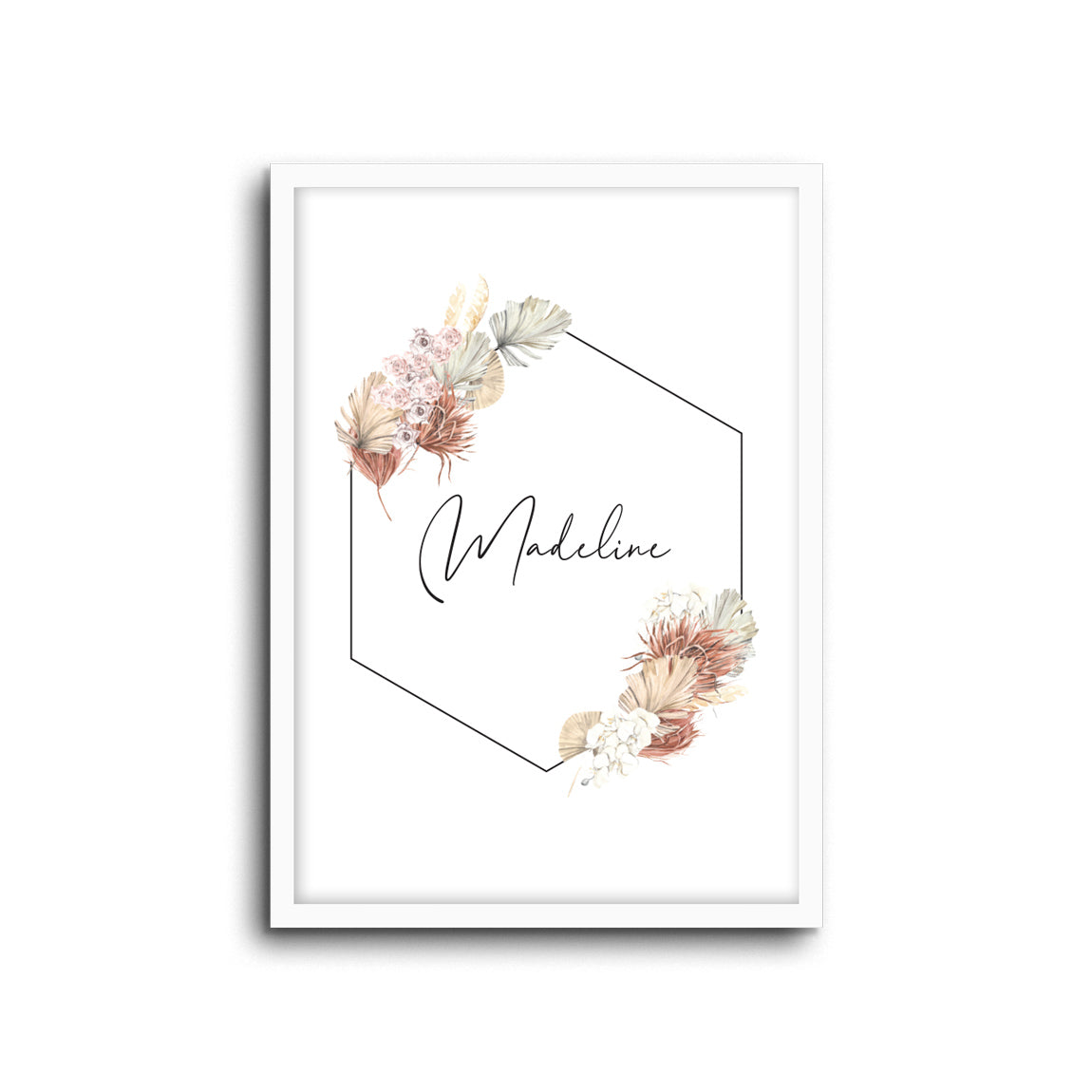 Wall Print |  Boho Bouquet - Custom Name