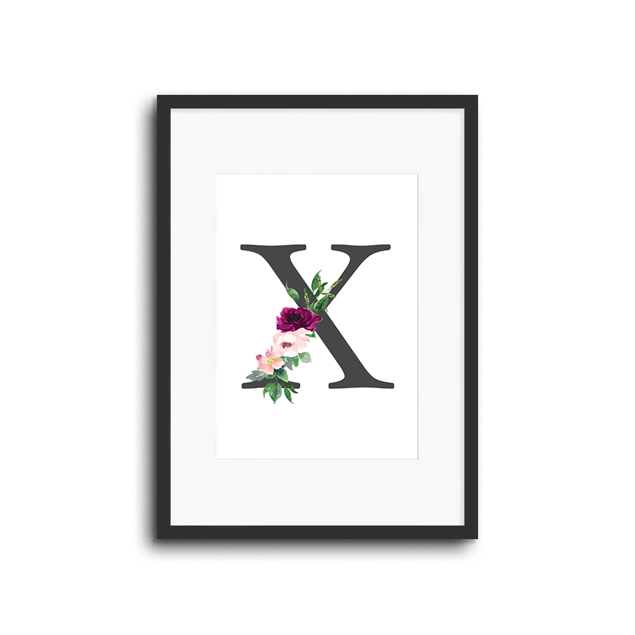 Wall Print |  Floral Initials