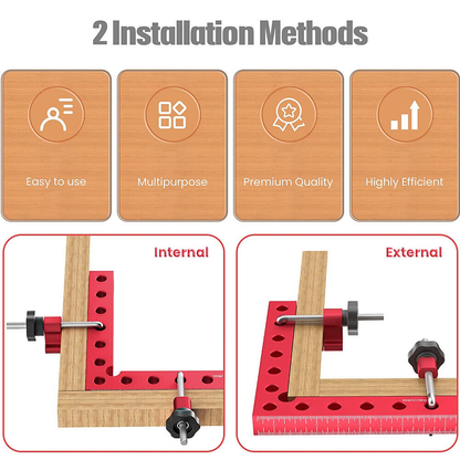 90 Degree Positioning Squares Right Angle Clamp Woodworking Carpenter Tool